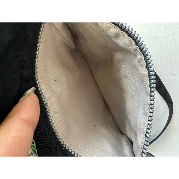 Kipling Keiko Black Crinkled Nylon Adjustable Travel Slim Crossbody Bag - Picture 5 of 6